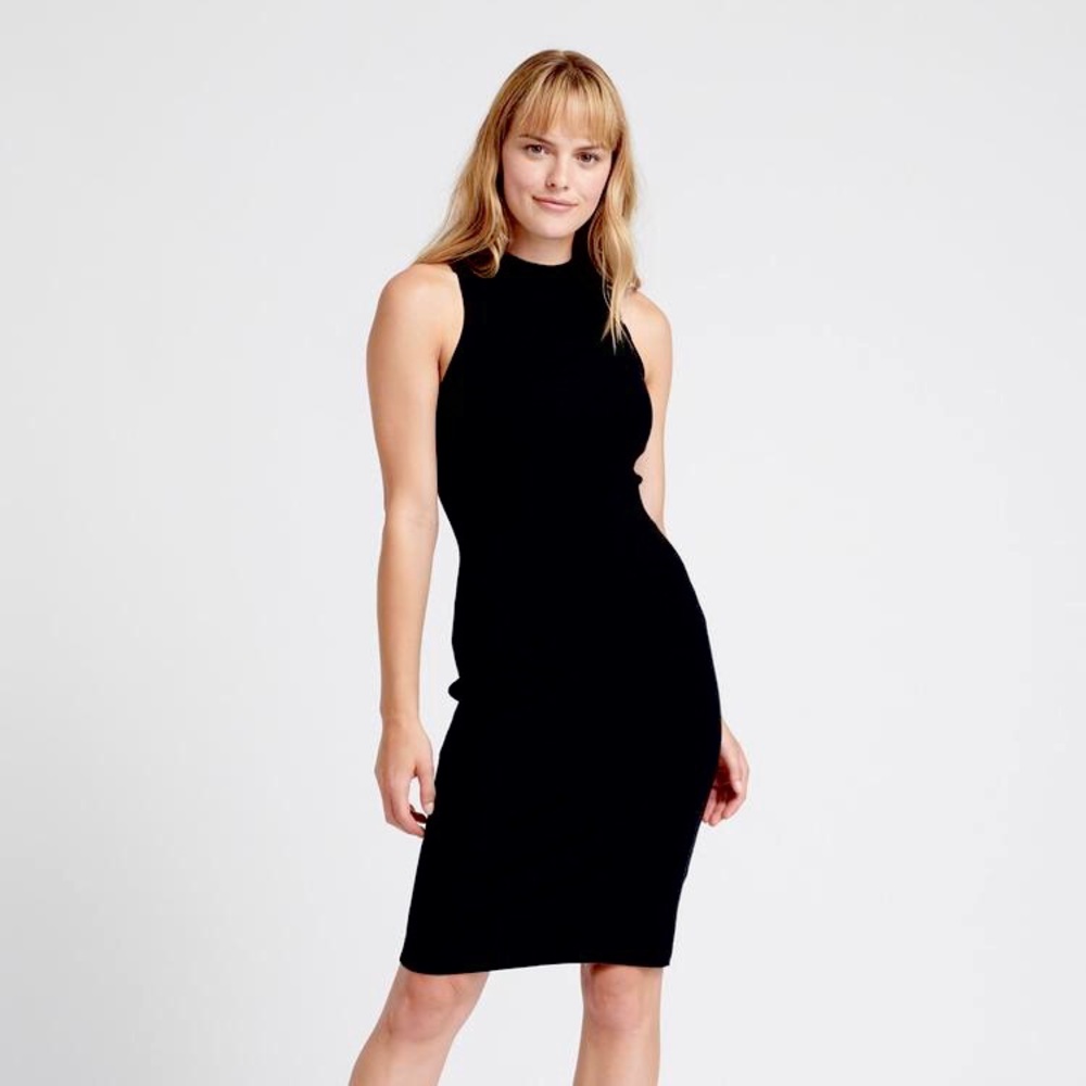 Urban Outfitters Black Ribbed Bodycon Dress